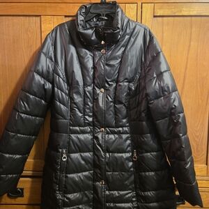 Cb Black Quilted Women's Puffer Jacket Mid-length Size XL NWOT*